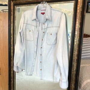 Merona Button Down Denim Long Sleeve Shirt